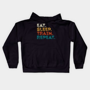 Eat Sleep Train Repeat Kids Hoodie